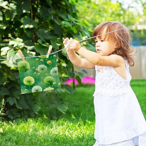Elegant Canvas Dandelion Washcloth Set