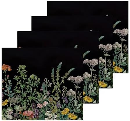 Herbal Wildflower Washcloth Pack Soft Reusable Washcloths