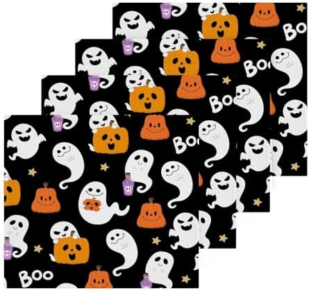 Halloween Ghost Washcloths 2 Pack Soft Absorbent Towels