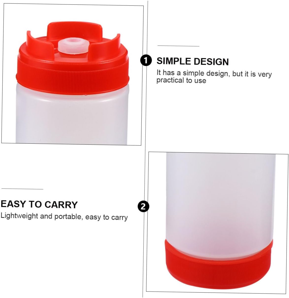 HOLIDYOYO Dual Head Condiment Squeeze Bottles 20oz
