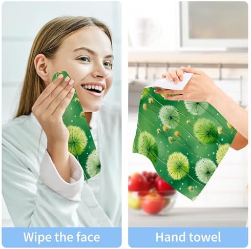 Elegant Canvas Dandelion Washcloth Set