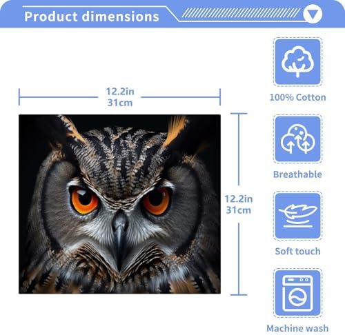 Owl Washcloth Set - 2-Pack for Washroom Use
