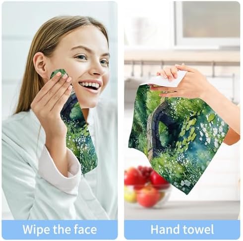 Xigua Watercolor Landscape Washcloth Set