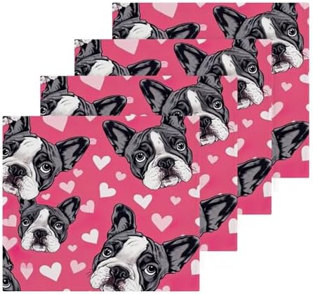 French Bulldog Washcloths 2 Pack Soft Cotton Towels for Bath Spa
