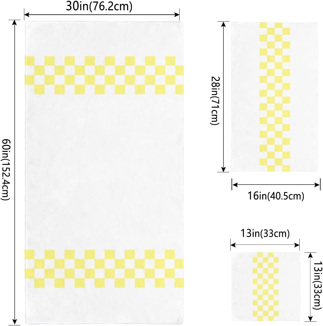 High-Quality Abstract Lattice Towels Set