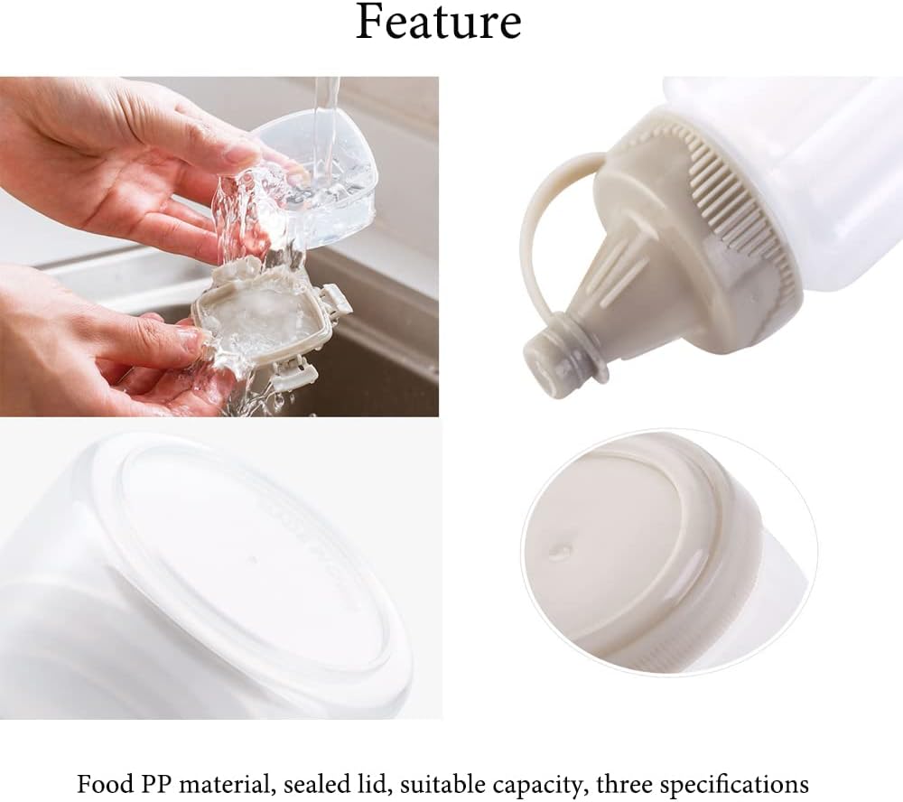 12-Piece Set of Mini Plastic Sauce Squeeze Bottles
