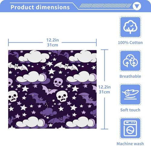Perfect Halloween Bat Washcloth 2-Pack Soft Absorbent Halloween_cm