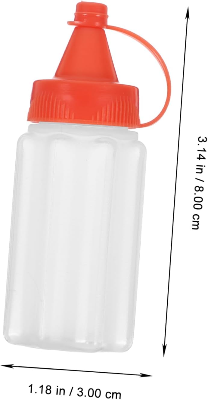 4-Pack Reusable Squeeze Bottles for Condiments - Mess-Free Space-Saving Design
