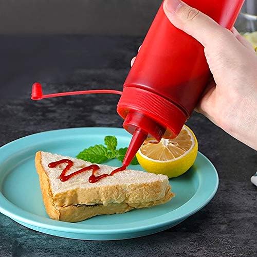 KMEIVOL 3-Piece Condiment Squeeze Bottles Reusable BPA-Free