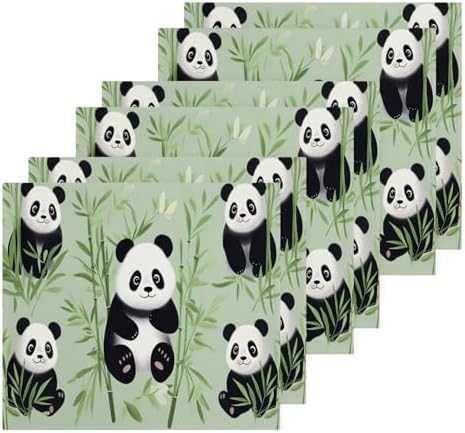 YETTASBIN Panda Washcloths 2 Pack Soft Absorbent Face Towels
