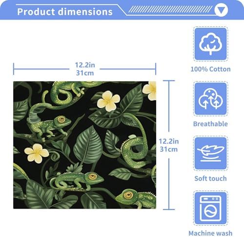 Xigua Green Chameleons multi-purpose washcloths