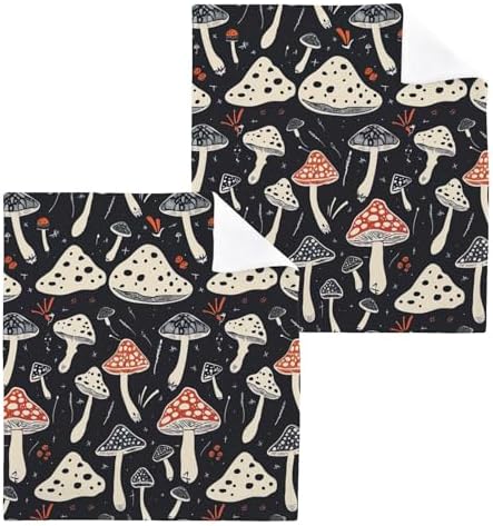 Mushroom Washcloth Set for Face and Hand Soft and Reusable