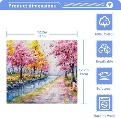 Painting Tree Baby Face Towels Soft Absorbent and Reusable