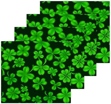 St Patricks Clover Washcloth Set
