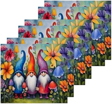 Flower Gnome Washcloth Set Reusable Soft and Absorbent