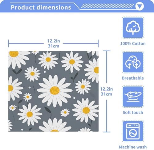 Daisy Flower Washcloth Set 2-Piece