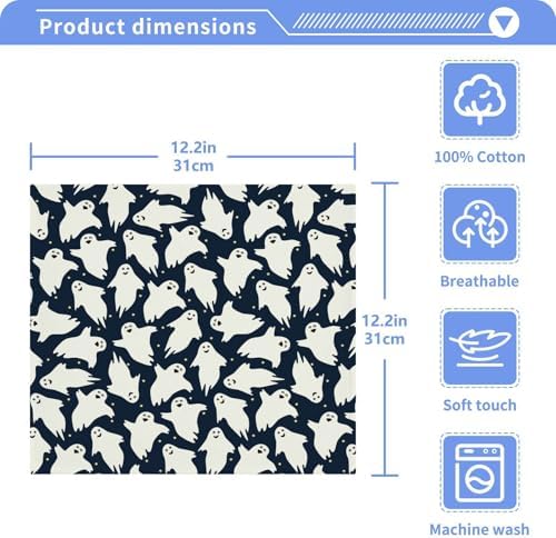 Scare-CUTE Halloween Ghost Washcloth 2-Pack