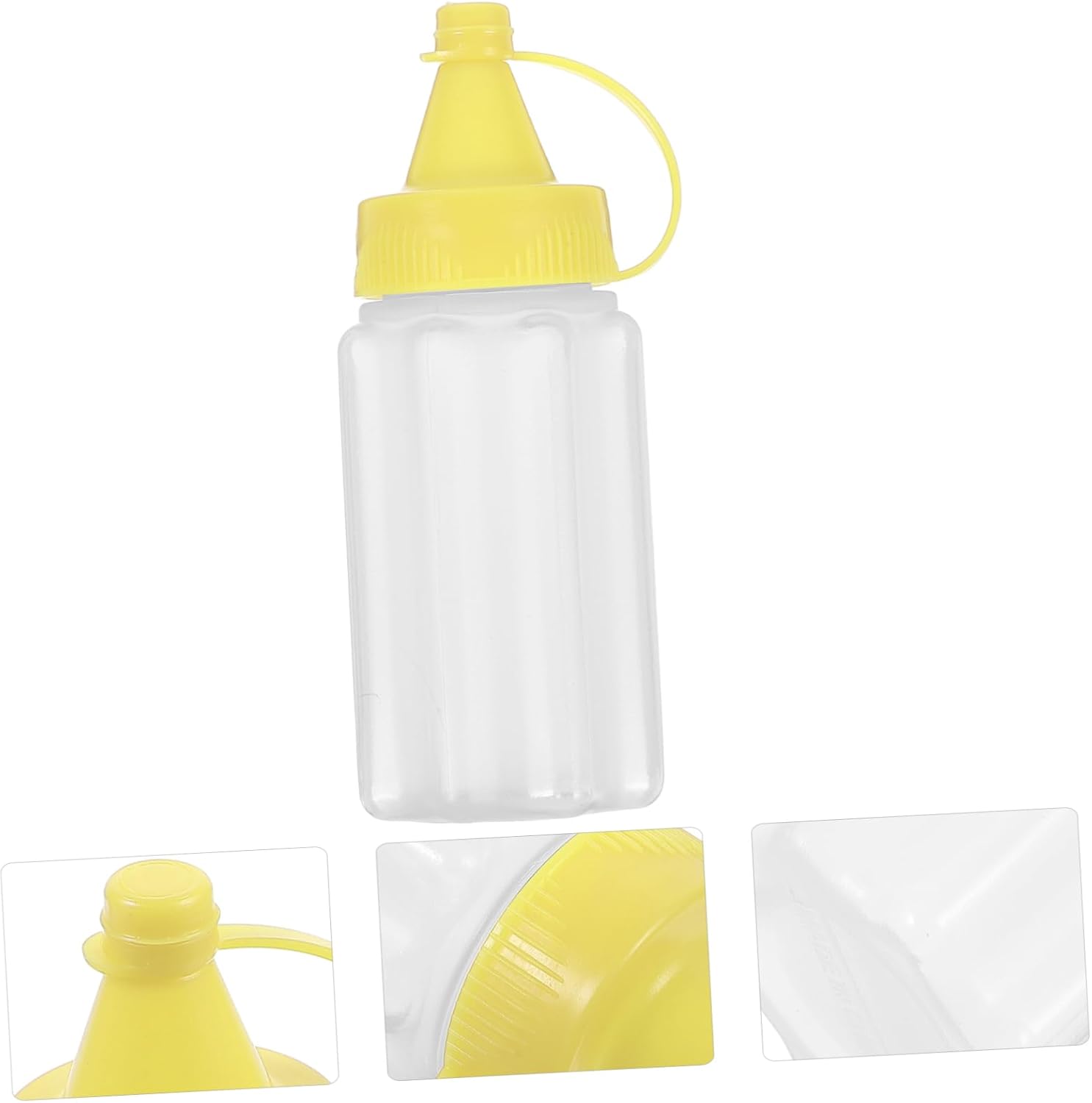 4pcs Reusable Condiment Squeeze Bottles for Ketchup Mustard Honey and Salad Dressings