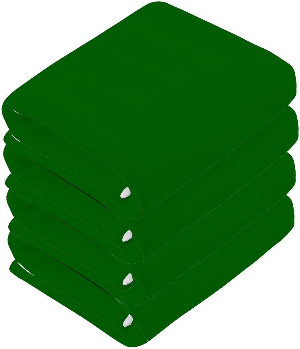 KEIGE 2Pcs Dark Green Washcloths Soft Durable 12x12in Bathroom Kitchen Use