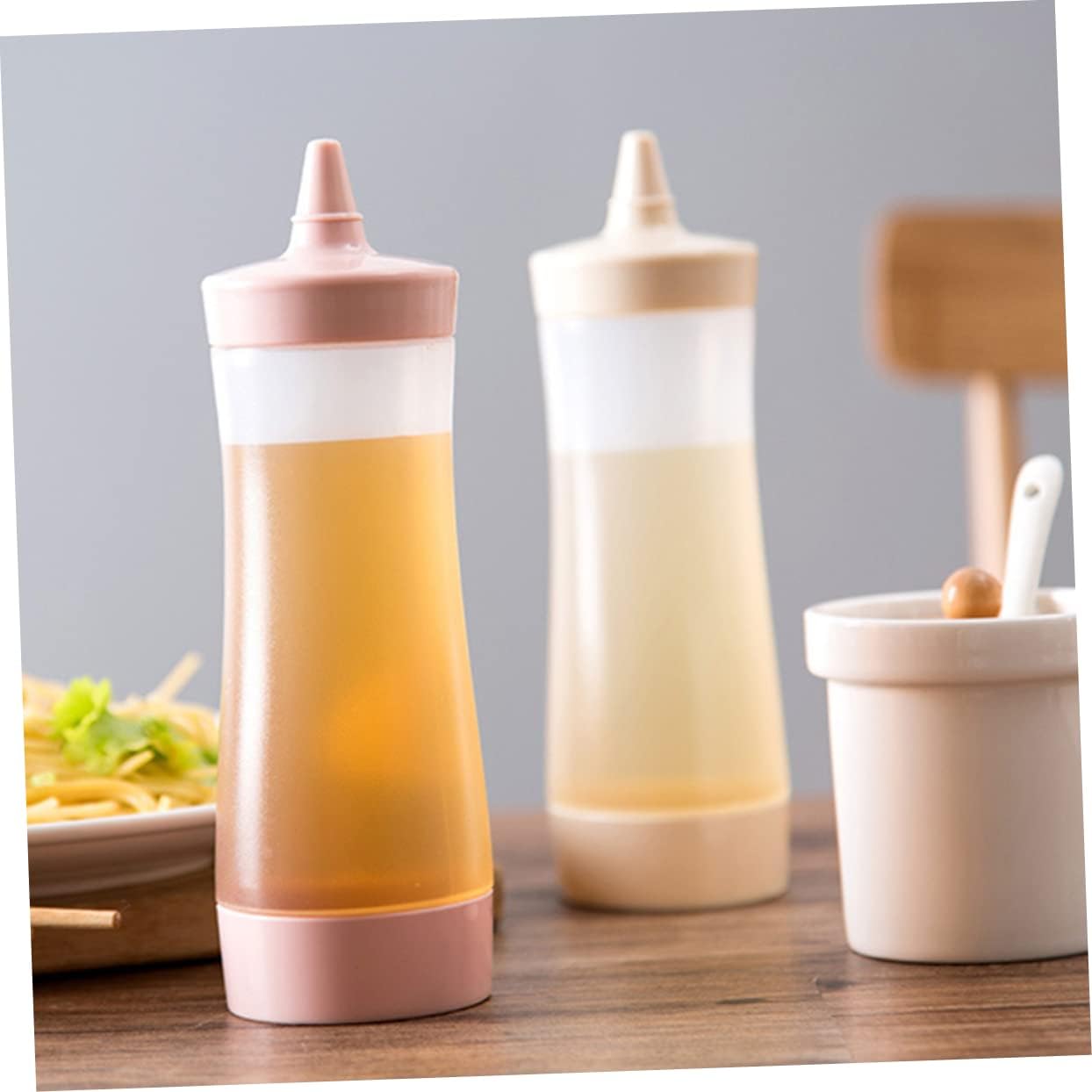 Homoyoyo Cute Pink Condiment Squeeze Bottles