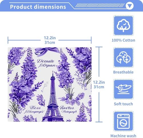 Lavender Washcloth 2-Pack Soft Absorbent Reusable Perfect Size