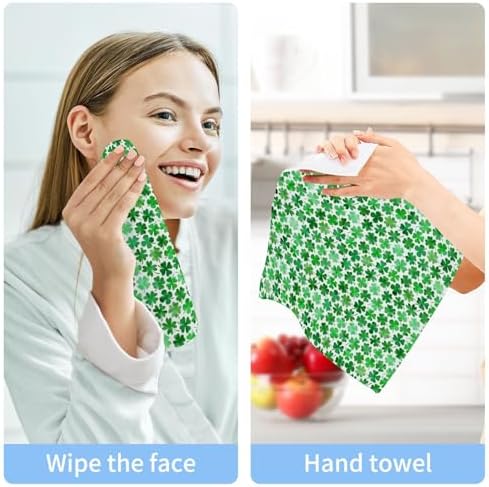 St Patricks Day Soft Washcloth SetReusable Washable