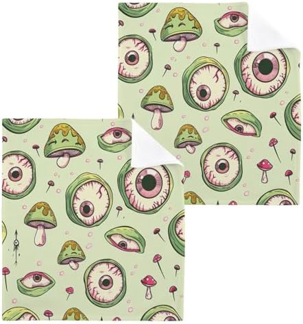 Yettasan Evil Eye Washcloths 2 Pack Soft Absorbent Bath Towels