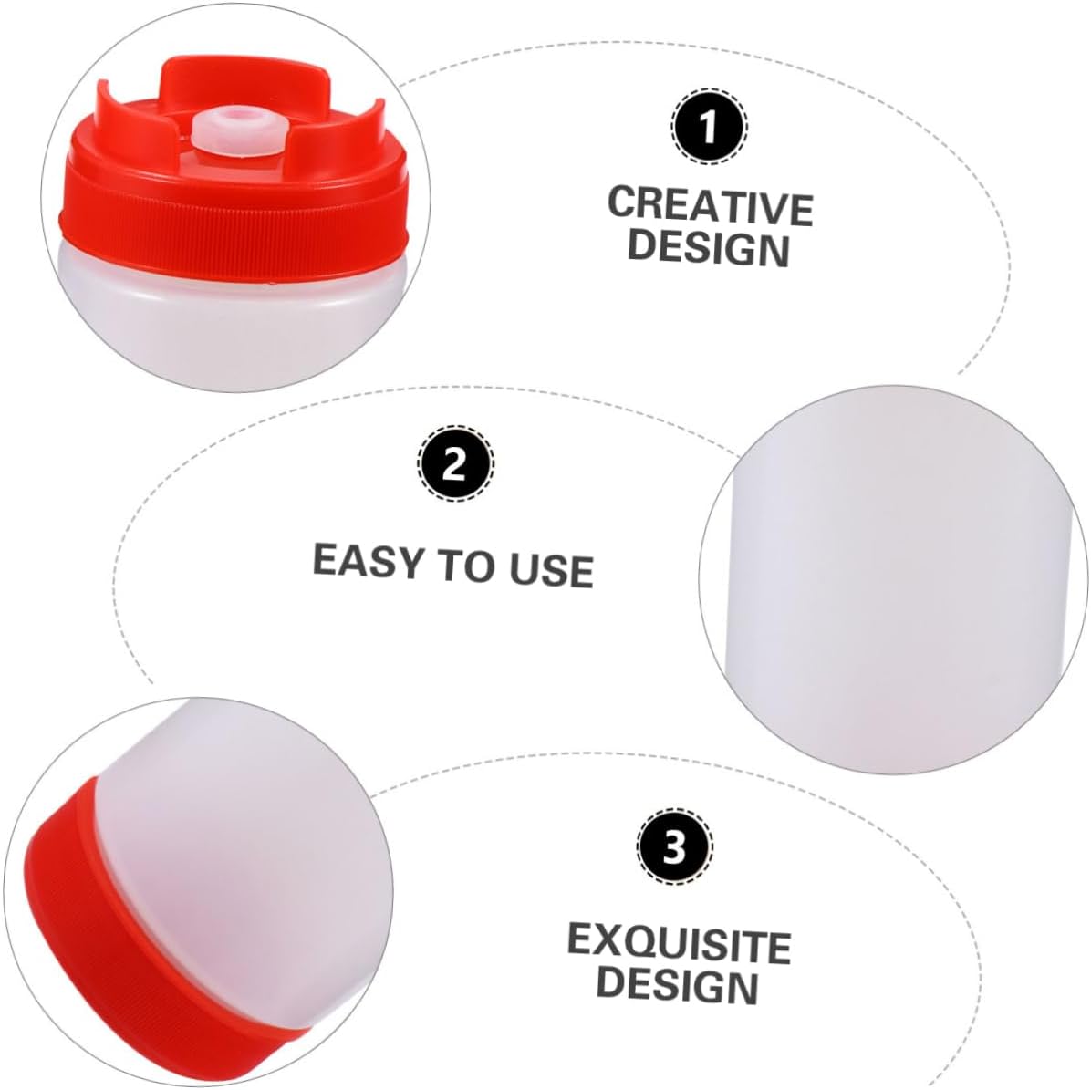 Double Head Squeeze Bottle 20oz Premium Condiment Dispenser for Kitchen Dining
