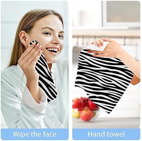 Zebra Stripe Washcloths Soft AbsorbentReusable for Face More
