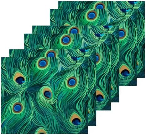 YETTASBIN Peacock Feather Washcloths 2 Pack 1
