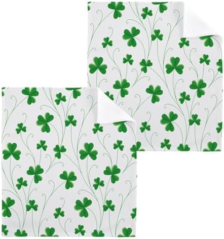 WIHVESt Patricks Day Shamrock Towels Set