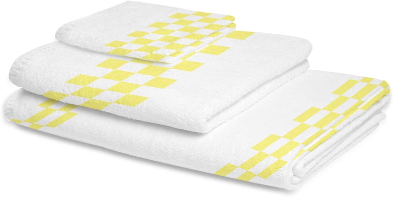 High-Quality Abstract Lattice Towels Set