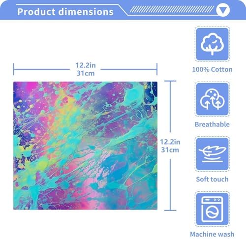 Iridescent Washcloth Set Soft AbsorbentReusable Washcloths for Baby and Fingertip Towels