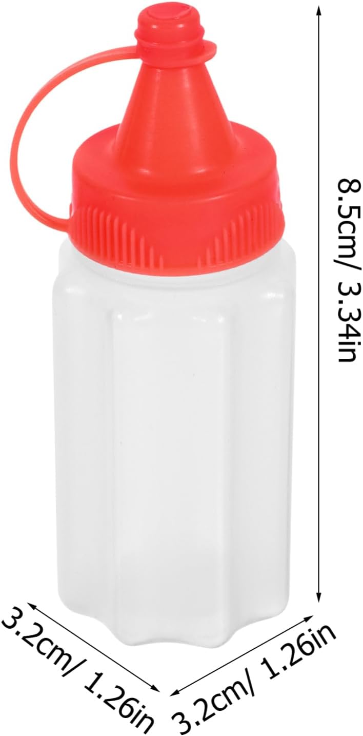 mini condiment squeeze bottles set 4