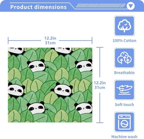 cartoon panda washcloths 2 pack