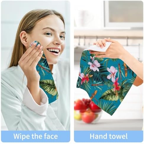 Quality Palm Flower Washcloth Set