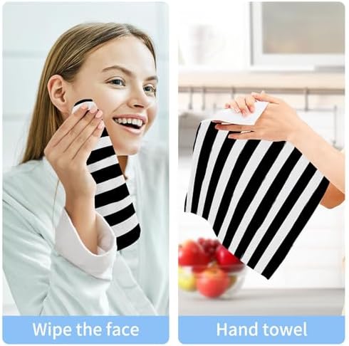 Stripes Washcloths 2 Pack Absorbent Soft Cotton Towels