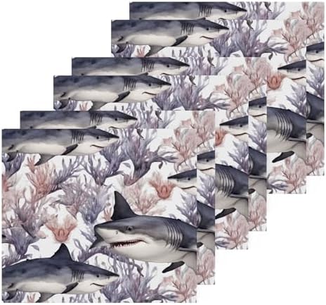 Perfect Family Shark Washcloth 2-Pack for Bath Gym and More