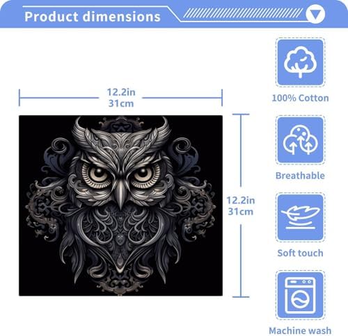Yettasbin Owl Washcloths x2