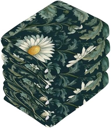 Xigua Daisies and Chrysanthemums Washcloths Set of 2