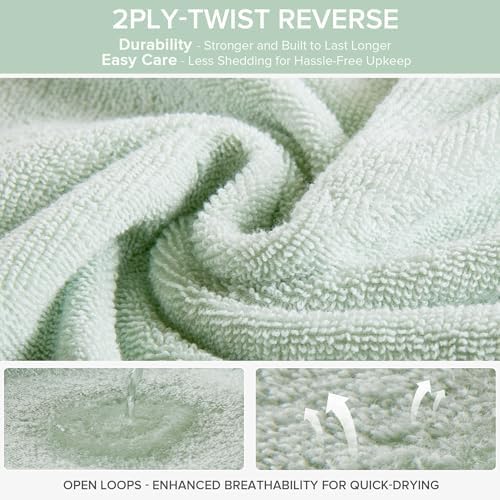 Comfort Spaces Extra Large Bath Towel Set 4 Piece 30x60