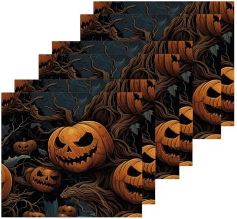 YETTASBIN Halloween Pumpkin Washcloths 2 Pack