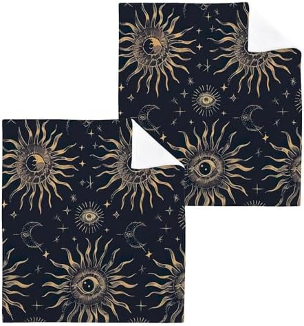 Sun Moon Washcloth Set