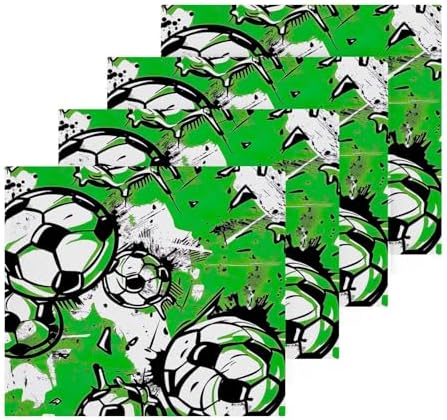 Sturdy Football Graffiti Washcloth Set 12x12inch
