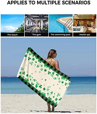 St Patricks Day shamrock bathroom towel set