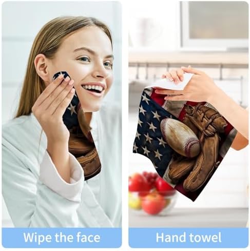 Baseball Washcloth Set for Babies and Kids 2-Pack