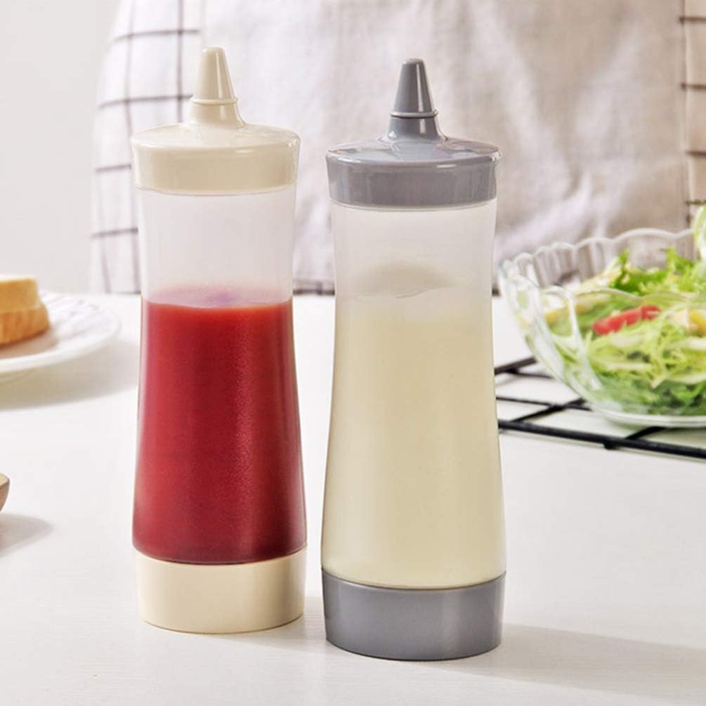 Delura Condiment Squeeze Set 3 Piece Kitchen Reusable Mustard Ketchup Squeeze Bottles