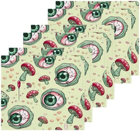 Xigua Green Eyeball Washcloths Set of 2 12x12 Inch