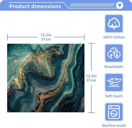 Green Marble Washcloth 2-Pack