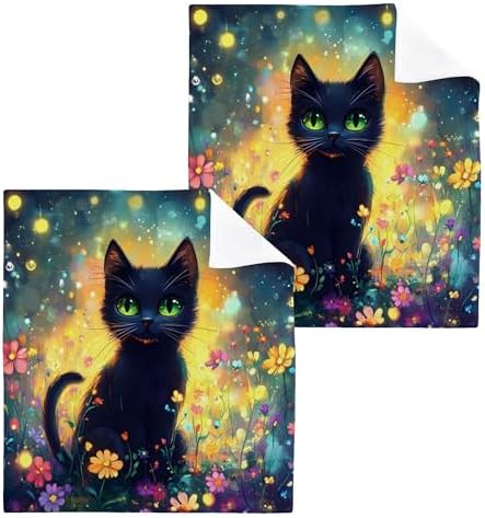 Reliable Black Cat Washcloth